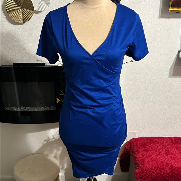 Heart & Hips Royal Blue Mini Dress - Picture 1 of 3